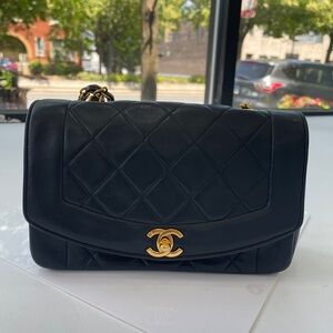 Vintage Chanel Diana Black Ghw